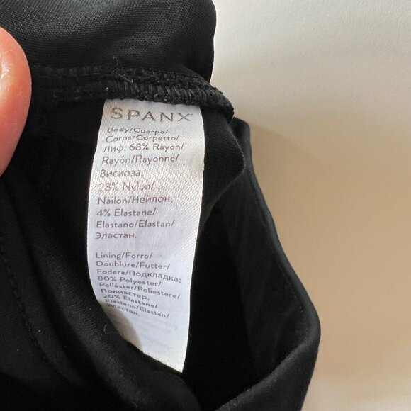 Spanx black pants back pockets slimming women’s size medium - Picture 8 of 10